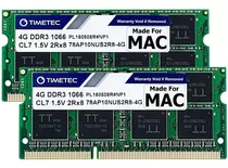 Memoria Ram Timetec 8gb Kit(2x4gb) P/ Apple Ddr3 1067mhz