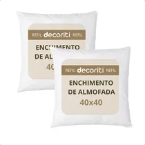 Kit 2 Refil Enchimento De Almofada Antialergica 40x40