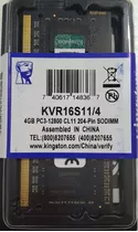 Memoria Ram Ddr3 4gb Pc3-12800/1600 Laptop Kingston 