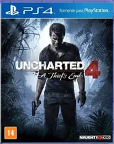 Jogo Uncharted 4 A Thiefs End Playstation 4 Ps4 Mídia Física