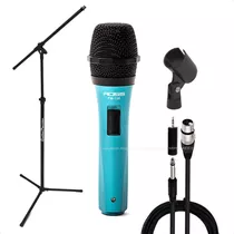 Microfono Dinamico + Pie + Pipeta + Cable + Adaptador Combo