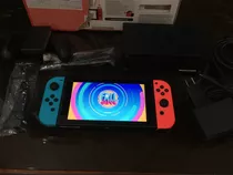 Nintendo Switch Neon Blue And Neon Red Joycon. Color Rojo