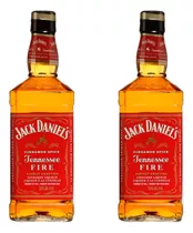 Pack X2 Jack Daniel´s Fire X750ml - Tennessee Whiskey Canela