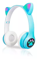 Suono P47 Auriculares Inalambricos Bluetooth Recargable Orejitas Luces Color Azul