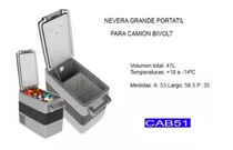 Heladera Nevera Grande Portatil Para Camion Bivolt Cab51 - 