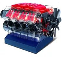 Kit Modelo Motor V8 A Escala Para Niños Y Adolescentes