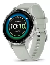 Relógio Inteligente Garmin Venu 3s Oximeter Smartwatch Cinza Sábio 41 Mm, Cor Prata