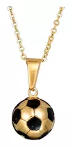 Collar De Balon De Fútbol Soccer En Acero Inoxidable.