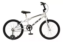 Bicicleta  Infantil Krs Rebaixada Aro 20 1v Freios V-brakes Cor Branco Com Rodas De Treinamento