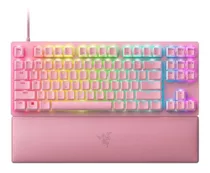 Teclado Razer Huntsman V2 Tkl Optical Red Switch Us Quartz Color Del Teclado Rosa Idioma Inglés Us