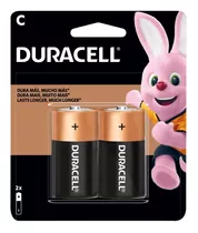 Pilhas Baterias C Média Duracell Lr14  2 Unidades