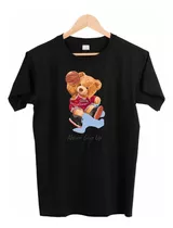Camiseta Urso Basquete Time Ursinho Estiloso Boy Top Viral