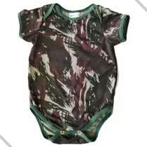 Body Bebê Camuflado Body Bebê Exército Militar Soldado 