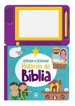 Livro Infantil Capa Super Dura Cartonado Com Lousa Mágica + Caneta De Desenho - Desenhe E Apague - Histórias Da Bíblia - Ciranda Cultural