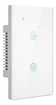 Interruptor De Luz Smart Wifi Táctil 2 Switch - Blanco