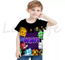 Camiseta Infantil Game Angry Geometry Dash Para Niñas Y Niño