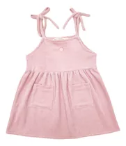 Jumper Corderoy Mini Anima Vestido Plush Bebe Kids Rosa