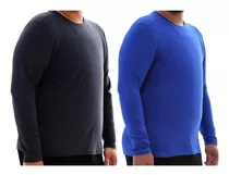 Kit 2 Camisetas Térmicas Masculina Plus Size Uv Segunda Pele