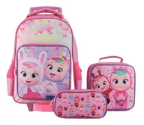 Cry Babies Set Mochila - Lonchera - Estuche Cb78273 Color Rosa