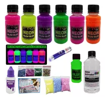 Kit Completo Para Fazer Slime Colas Neon Novidade