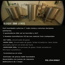 Equipo Cervecero Completo 250 Lts Inoxidable