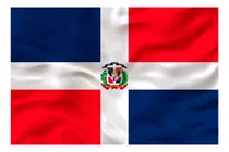 Bandera República Dominicana 1mtr X 1.5mt Rd Exterior Grande