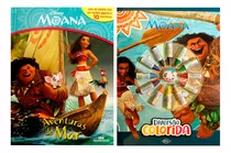 Kit De Livros Infantil:  Kit Moana - Disney Diversão Colorida + Miniatura - Moana: Aventuras Do Mar  Crianças 3+ Anos