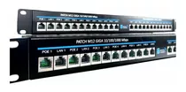 Regua Patch Panel Gigabit Poe 24volts 12 Portas 10/100/1000 Simples Connect