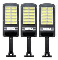 Pack X3 Foco Exterior Iluminacion Sensor Led Foco Solar 400w