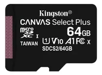 Tarjeta Memoria Micro Sd 64gb Kingston Clase 10 80mb/s Amv