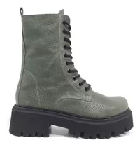 Borcegos Mujer Caña Alta Cuero Vacuno Riot Botas Sasha Urban