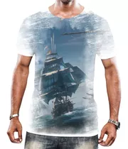 Camiseta Camisa Navio Pirata Alto Mar Veleiro Caravela Hd 1