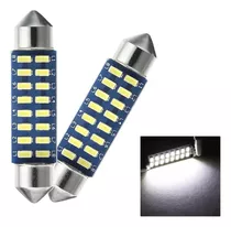 Ampolleta Luz De Techo Led 12v 36mm El Par Blanco