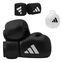 Set De Boxeo adidas Guantes Vendas Protector Bucal 