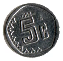 Moneda De 5 Centavos (1993) Tres Piezas