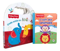 Kit 2 Livros Fisher Price O Som Dos Animais Para Crianças