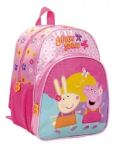 Mochila Peppa Pig Happy Days Espalda Escolar 12 Color Rosa Diseño De La Tela 55409