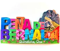 Peña De Bernal Iman Refrigerador Souvenir Pueblitos Ciudades