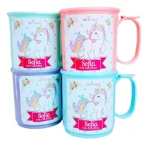 20 Tazas Plásticas Personalizadas Souvenir Unicornio