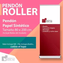 Pendon Roller 80x200 Cm, Papel Sintetico
