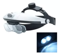 Lupa Visera De Cabeza Con 2 Leds + 5 Lentes Intercambiables