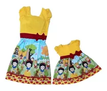 Kit Mãe E Filha Branca De Neve Baby Com Manga