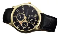 Reloj Correa Negra Ropa De Vestir Hombre - Geneva