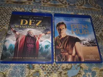 Blu Ray Os Dez Mandamentos + Ben Hur Duplos Usados Originais