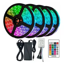 Cinta Led Rgb 5050 X 5m +  Control Remoto + Fuente 12v