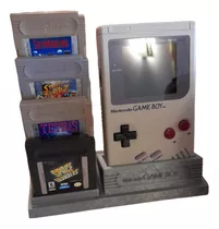 Gameboy Classic Stand De Sobremesa, Para 4 Cartuchos