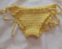 Bombacha Tejida A Crochet Amarilla 