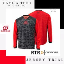 Camisa Gas Gas Tech Jersey Trial Rojo/negro Jersey