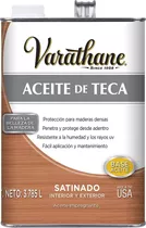 Aceite De Teca Para Madera Interior Exterior Varathane 3,7lt