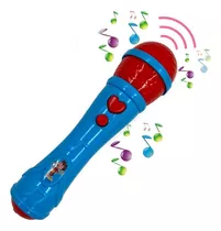 Microfone Infantil Sai Voz De Verdade Toca Musica Divertido